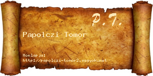 Papolczi Tomor névjegykártya