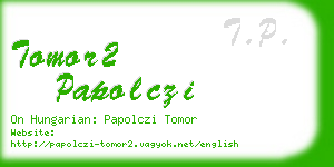 tomor2 papolczi business card